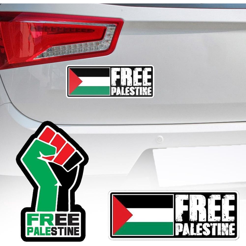 Solidarity Fist Free Palestine Palestinian Flag Car Sticker Decals ...