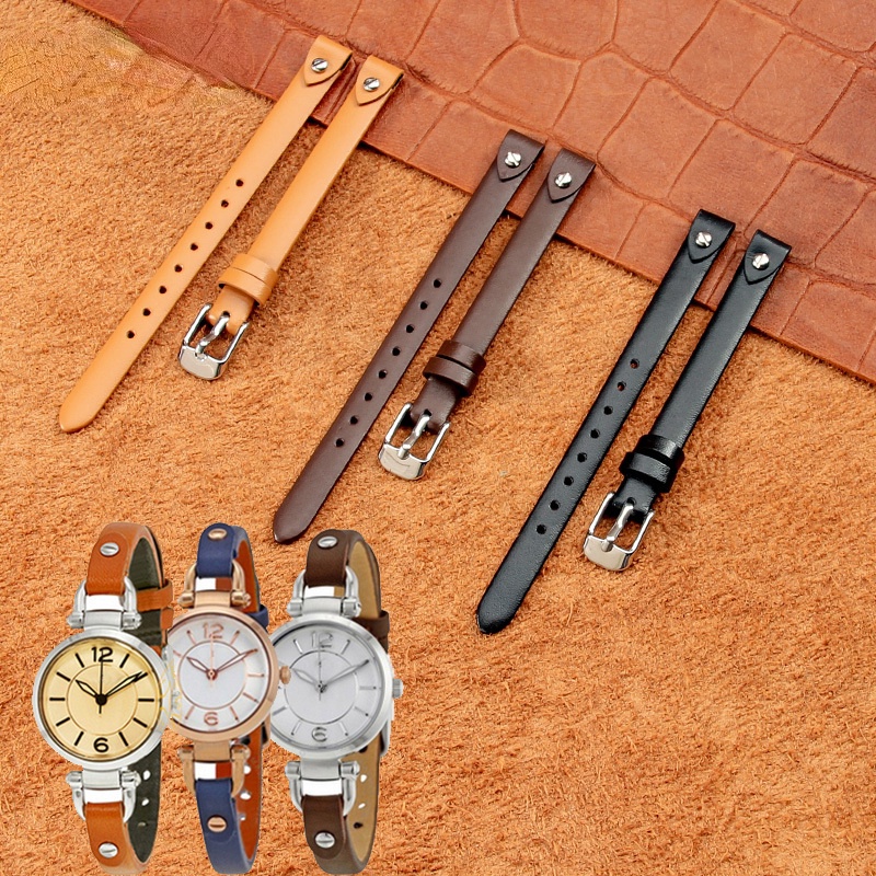 High Quality Genuine Leather Watch Band for Fossil ES3745 ES3861 ES4026 ES3862 ES4340 Women s Watch Straps 8mm Small Bracelet Shopee Malaysia