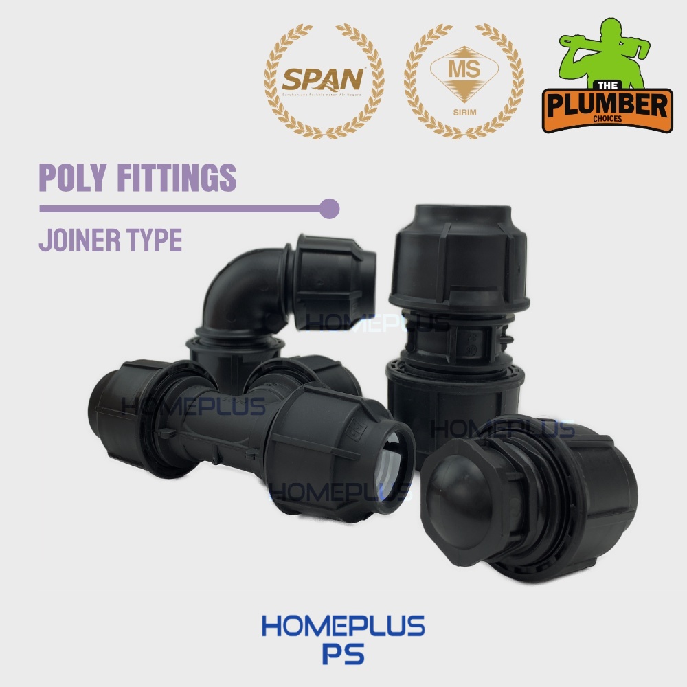 Homeplus HDPE PP Sirim Span Joiner Type Poly Fittings Pipe Connector ...