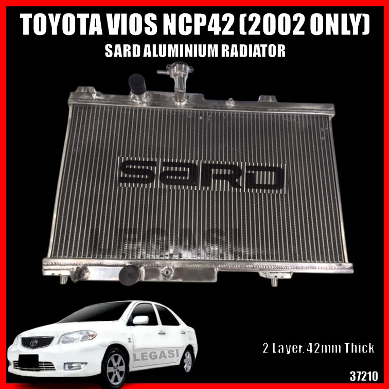 Toyota Vios NCP42 (2002 ONLY) SARD Aluminium Radiator | Shopee Malaysia