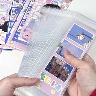 4/6/8pcs Kawaii Laser Kpop Photocards Decorative Sticker Set DIY