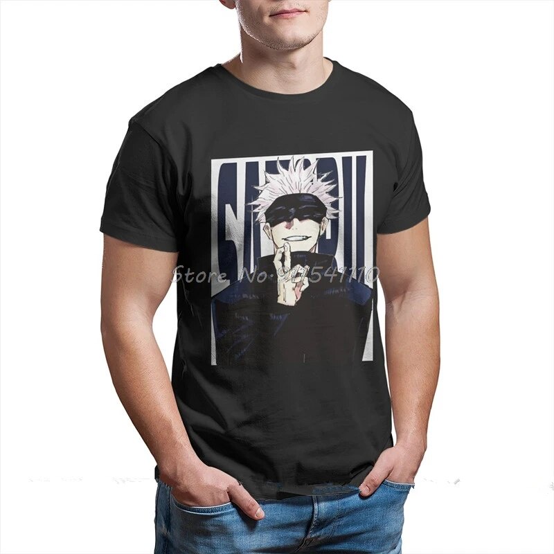 Satoru Gojo Black TShirt Jujutsu Kaisen Itadori Megumi Fushiguro Anime ...