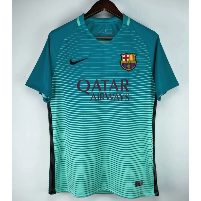 16 17 Barcelona Retro basa third MESSI NEYMAR JR soccer jersey Man ...