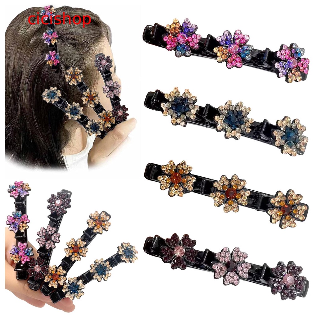 【Cici】_ Braided Hair Clips Broken Hair Braided Hair Clips Five Petal