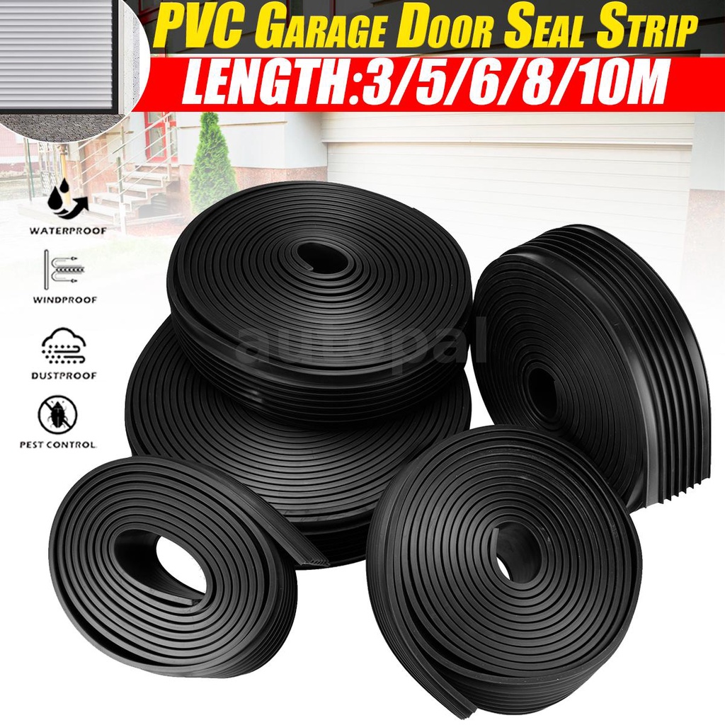 Solid Garage Door Bottom Threshold Seal Strip PVC Weatherproof DIY