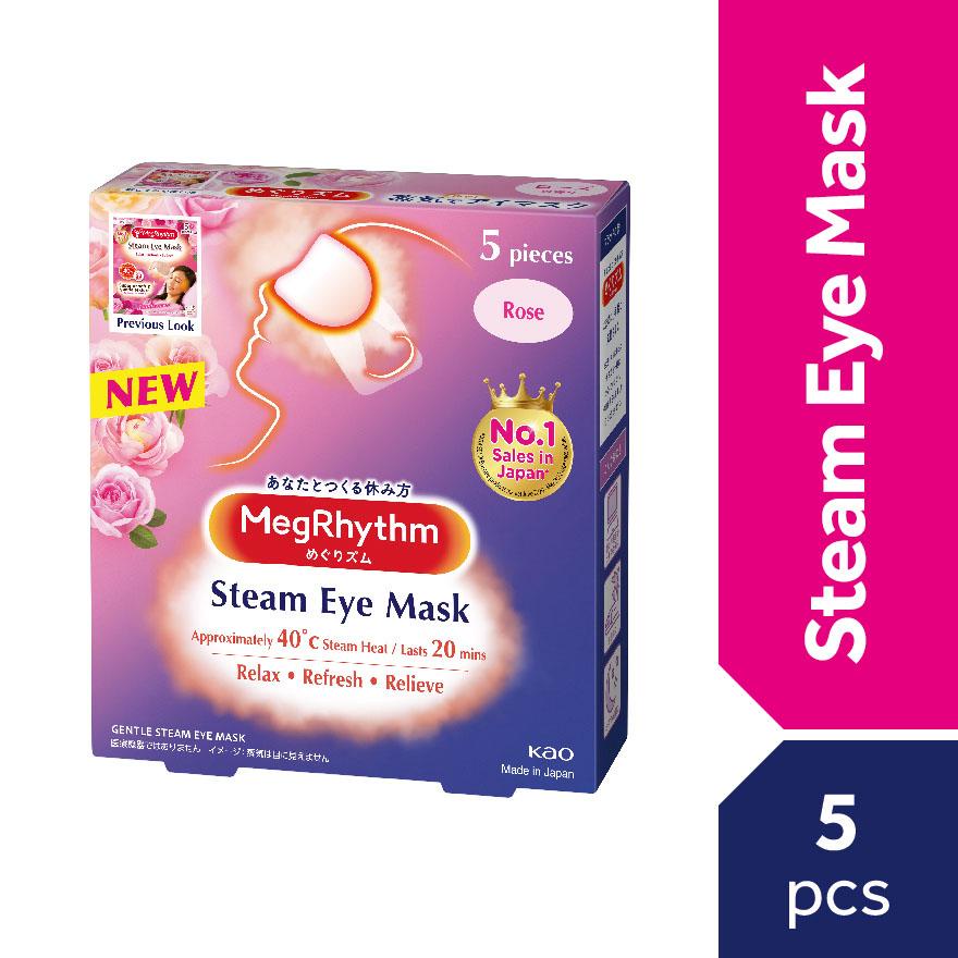 MEG RHYTHM Steam Eye Mask Fresh Rose Scent 5's | Shopee Malaysia