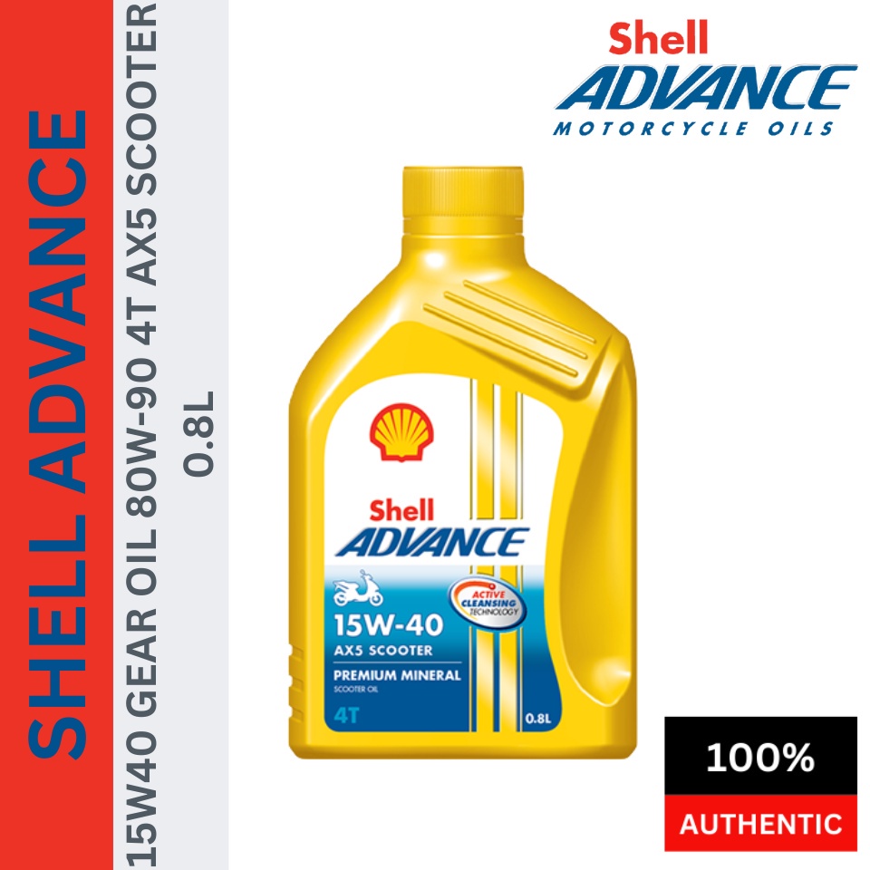 Original 550045612 SHELL ADVANCE 15W40 GEAR OIL 80W90 4T AX5 SCOOTER 0
