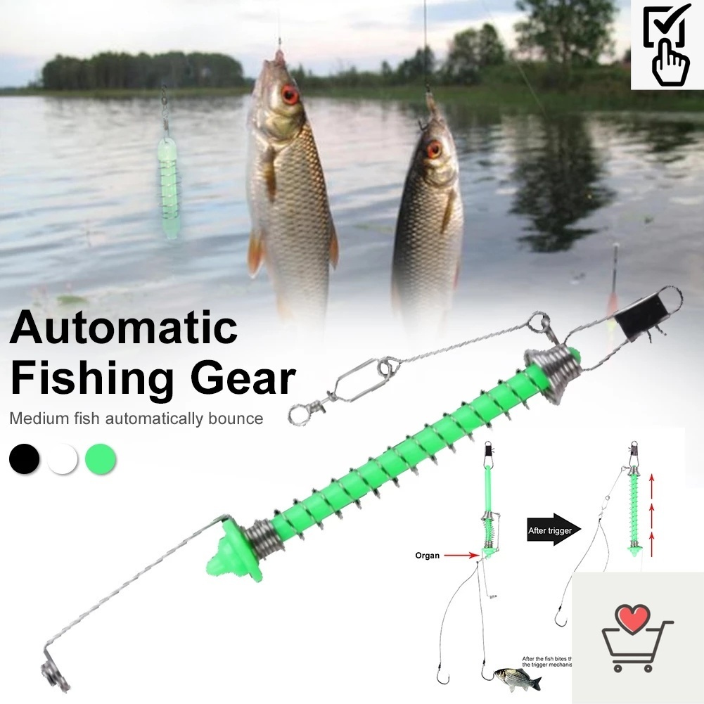 MBR Stainless Steel Automatic Fishing Hook/Spring Ejection Fishhook Fish  Fast Catch Tool Device