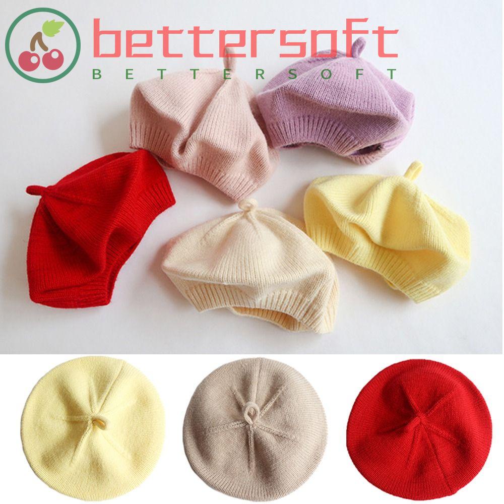 BETTERSOFTNESS Kids Berets, Artist Painter Solid Children Warm