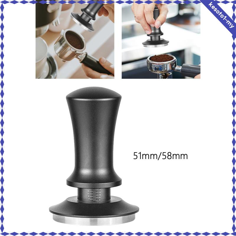 [KesotoafMY] Stainless Steel Coffee Tamper Barista Part Spring Loaded