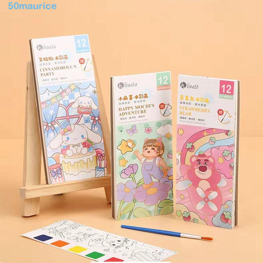 MAURICE Watercolor Painting Book Kindergarten Gouache Art With Paint