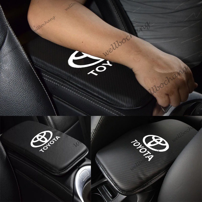 New Carbon Fiber Car Center Console Armrest Cushion Mat Soft Pad Cover ...