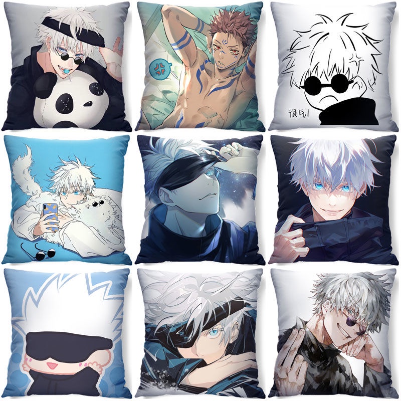 [Doublesided Printed ]Satoru Gojo pillow case Jujutsu Kaisen polyester