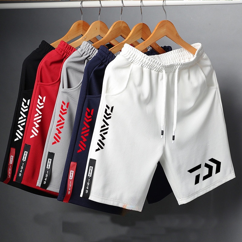 Daiwa Men's Summer Fishing Shorts Outdoor Multi-pocket Quick Dry Breathable  Sports Clothing Elastic Waist Fishing Pants