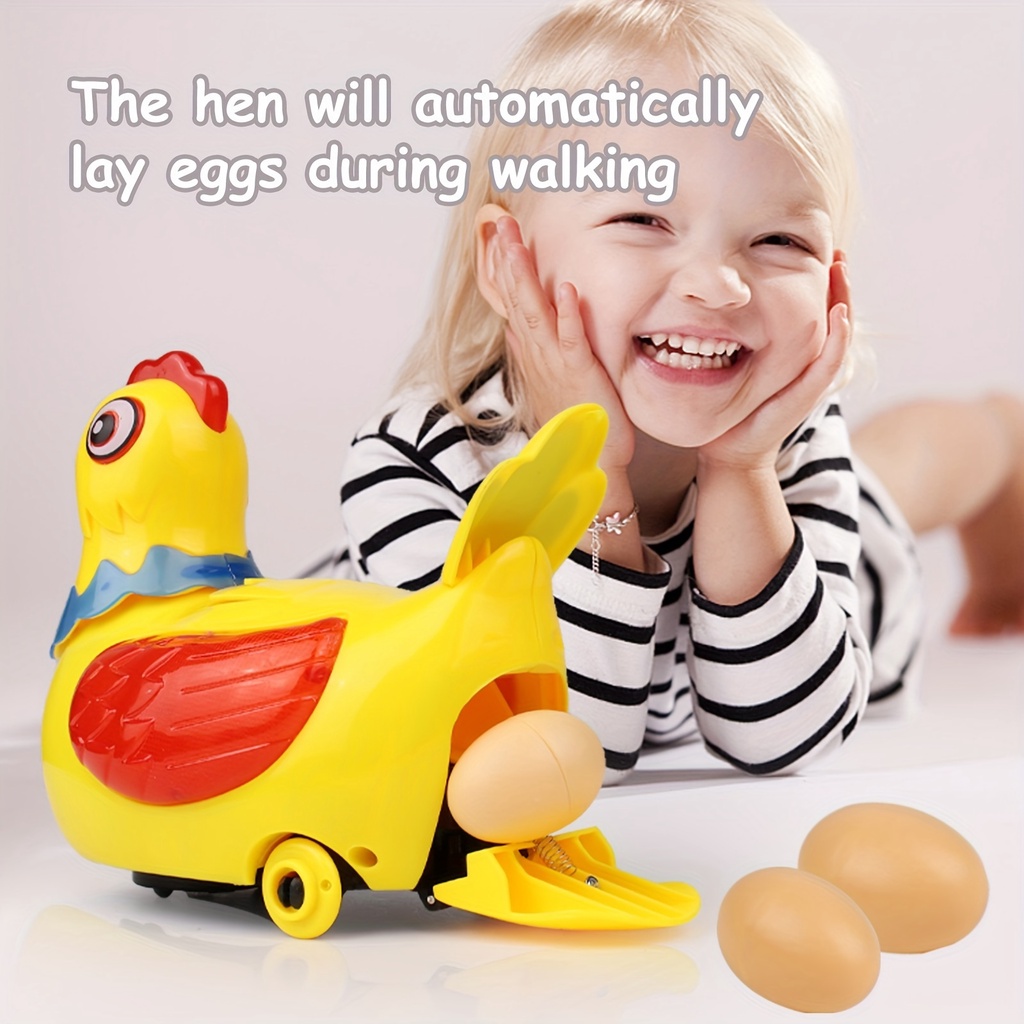 Funny Electric Hen Toy Can Lay Eggs (with Lighting and Music