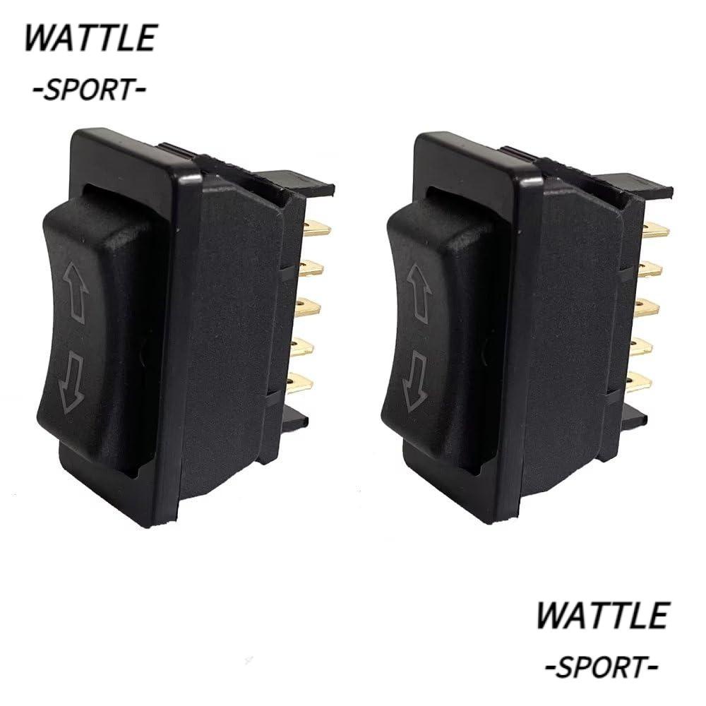 WASPORT Car Window Switch, Black Metal Switch, Universal Window Switch