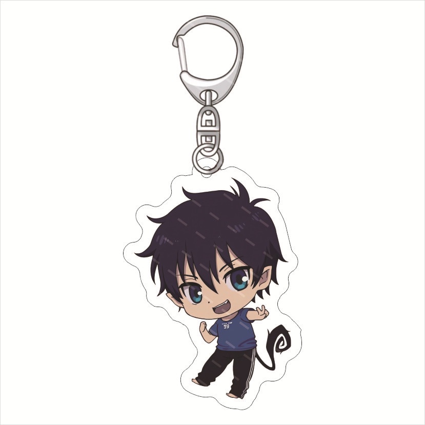 BLUE EXORCIST Keychain Anime Keyring Acrylic Bag Pendant Game Alterna ...