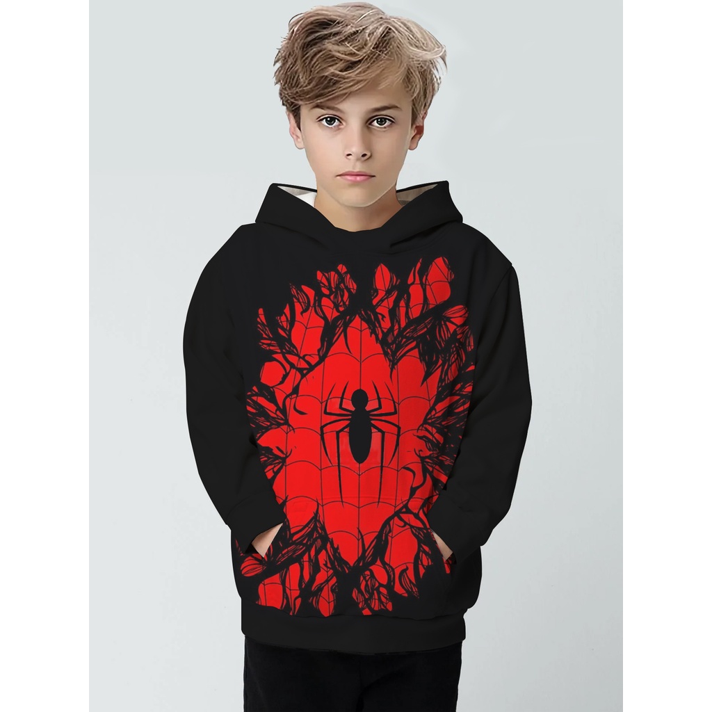 venom spiderman Kids Hoodie Boys Girls Fashionable Pullover Jacket Long ...