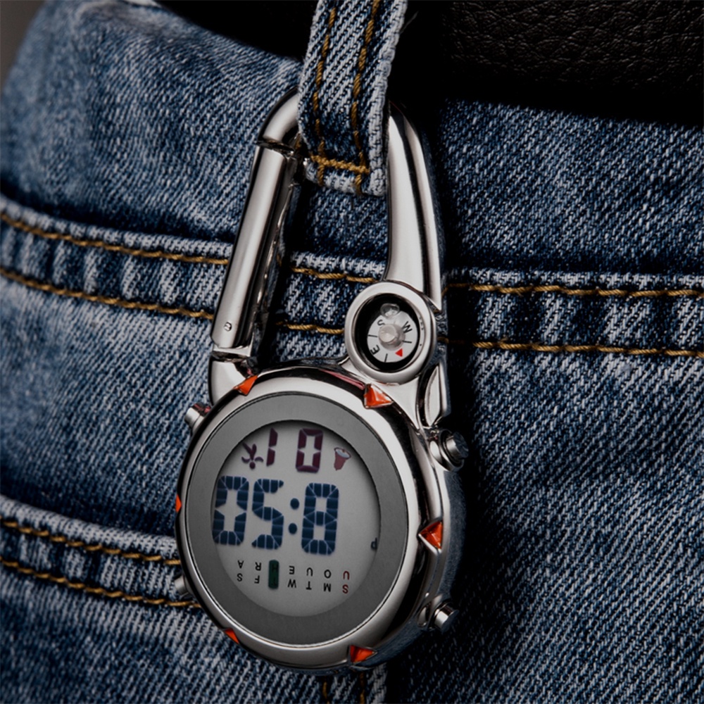 Digital Carabiner Watch Luminous Anti-scratch Precise Backpack Belt ...