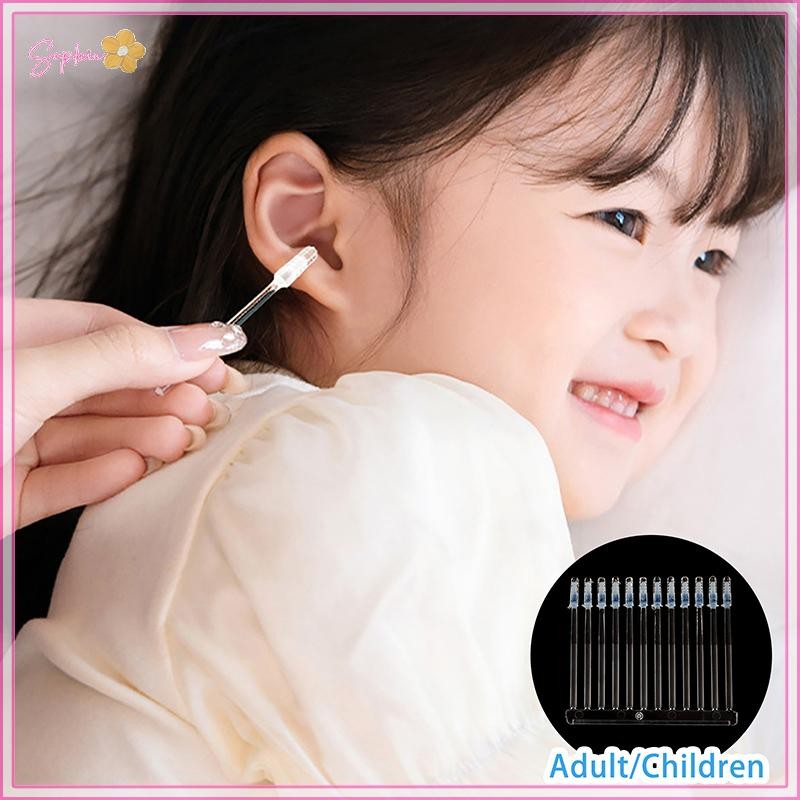 UVIGM> 24Pcs/box Disposable Sticky Ear Swabs Pick Reusable Ear Cleaner ...