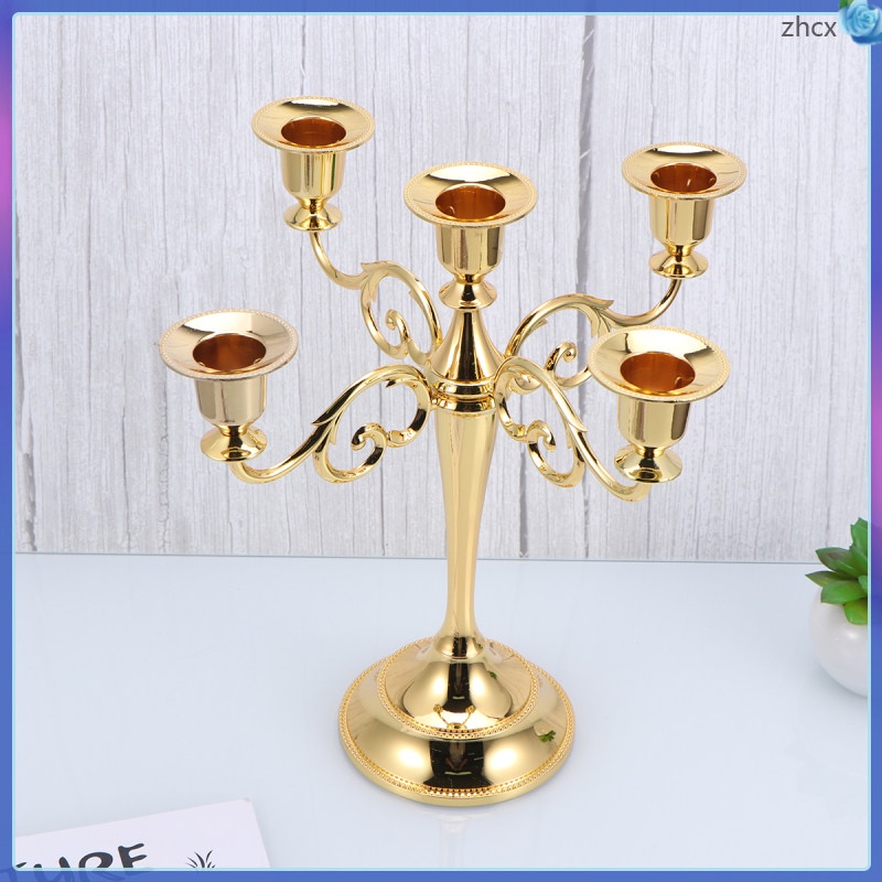 Candle Holder Candelabra Candlestick Centerpiece Advent Holders Gold Table Alloycandelabros De