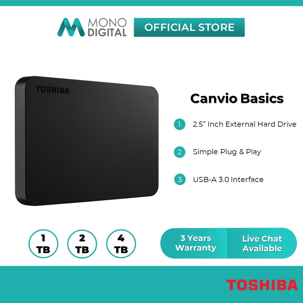 Toshiba Canvio Basics / Canvio Ready External Hard Disk Portable HDD ...
