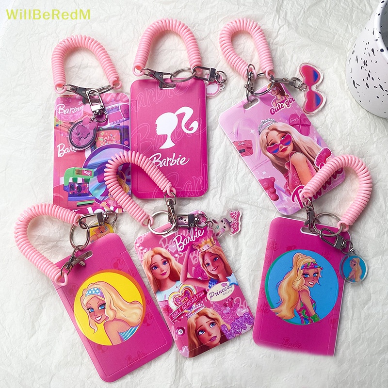 [WillBeRedM] Popular Movie Pink Barbies Letter Keychain Card Holder