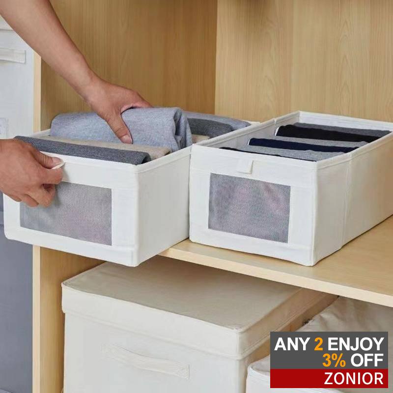 Visual Net Clothes Tidy-up Storage Box Fabric Cotton Linen Storage Box ...