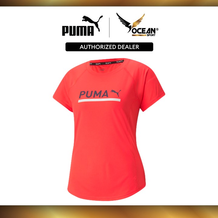 Puma Women's Logo Short Sleeve Running Tee (Sunblaze) 52083334 Shopee Malaysia