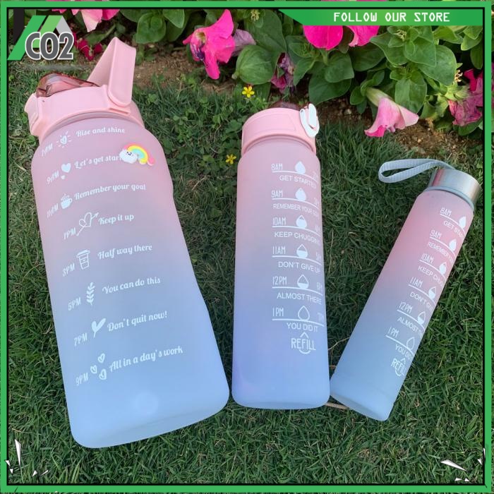Co2 3pcs/Set Sports Large Capacity Water Bottle School Girl Children