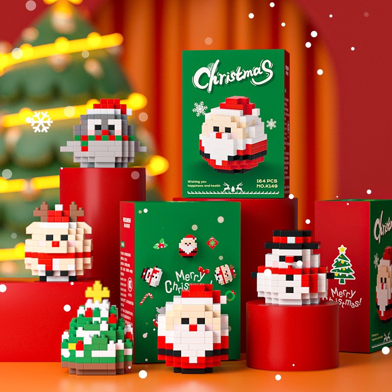Christmas Building Block Toys Christmas Trees Santa Claus ElkBuilding ...