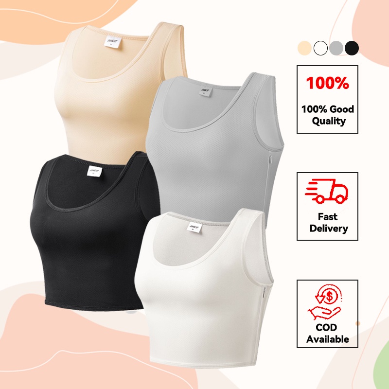 Chest Binder Side Zipper Tomboy Binder Flat Tomboy Bra Sports Binder