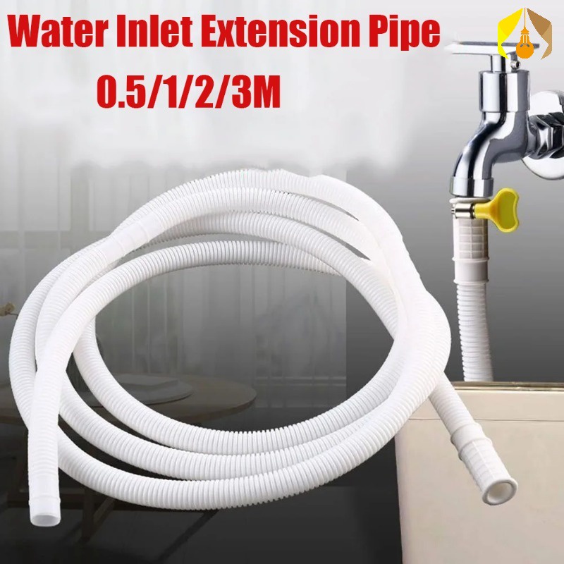 White Drain Hose Pipe Inlet Hoses Extension Drainpipe Tube/Air ...