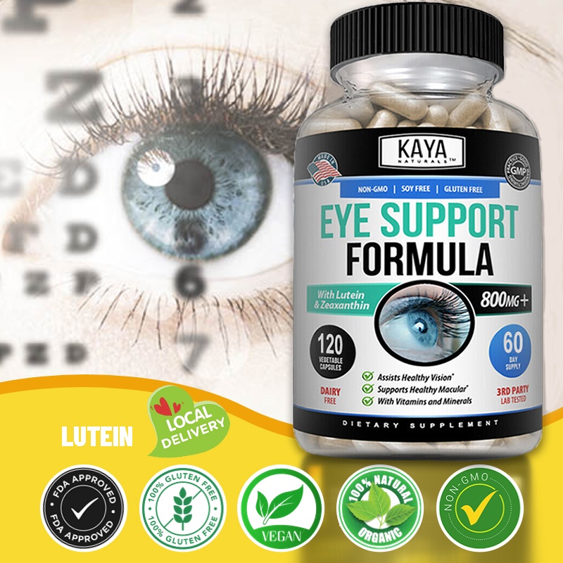 Lutein and Zeaxanthin Eye Health Supplement Supports Eyes, Dry Eye and