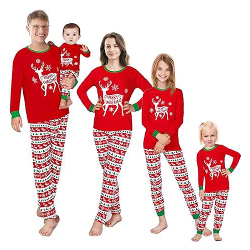 Family Christmas Matching Pajamas Set 2023 Xmas Father Mother Kids ...