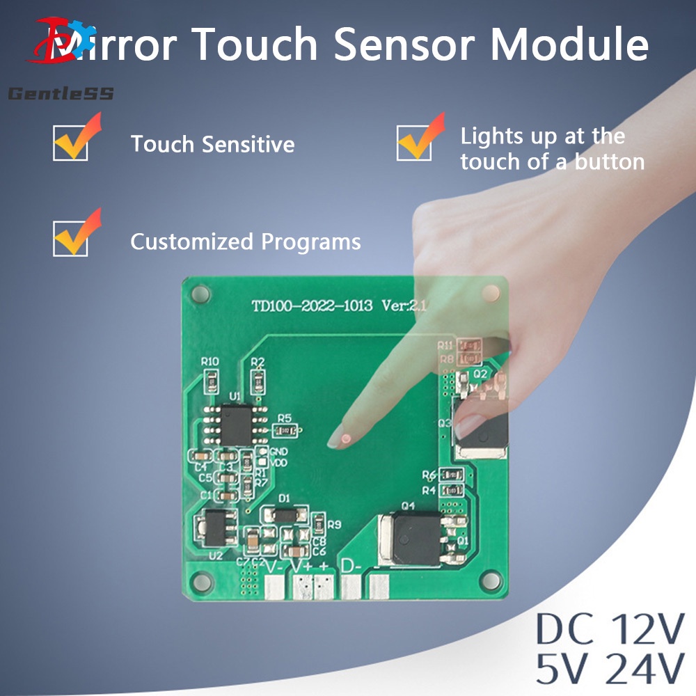 Touch Sensor Switch for Bathroom Mirror LED Light Capacitive Touch Light Switch 12V24V Bathroom