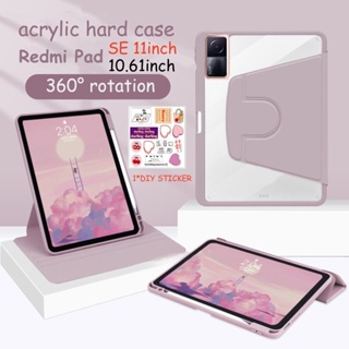 Case for Xiaomi Redmi Pad SE 2023 Tablet Holder 11 Inch Magnetic Trifold  Stand Cover Funda for Redmi Pad 10.6 2022 Case Wake up