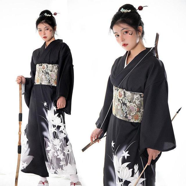 Women Traditional Yukata Evening Dress Vintage Floral Kimono Gown Noble Cosplay Sakura Costumes Robe Shopee Malaysia