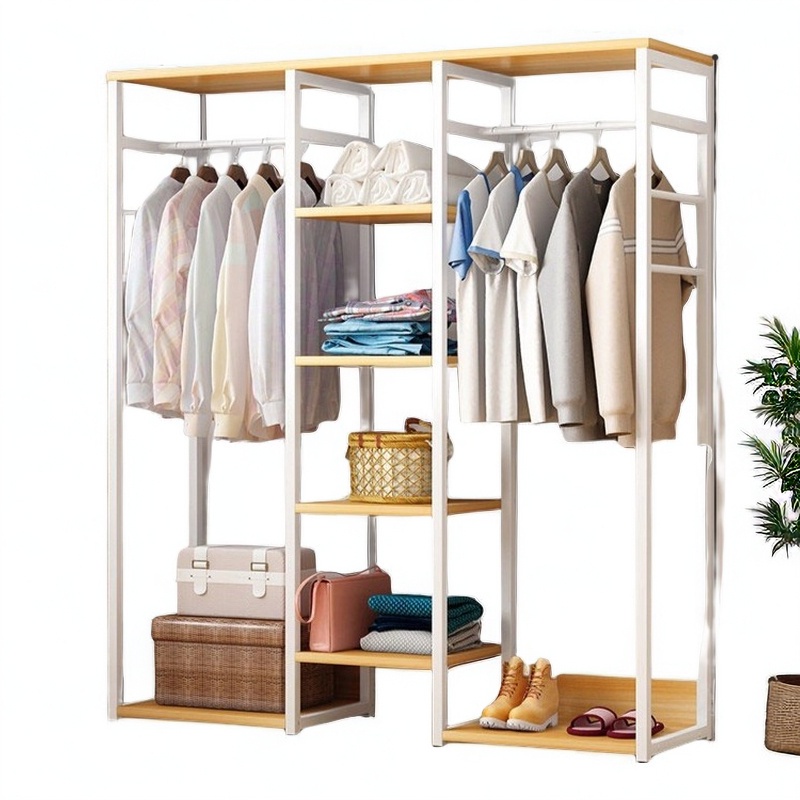 MOK Large Capacity Open Wardrobe 60/90/120CM Apartment Style Wardrobe High Quality High Load ...