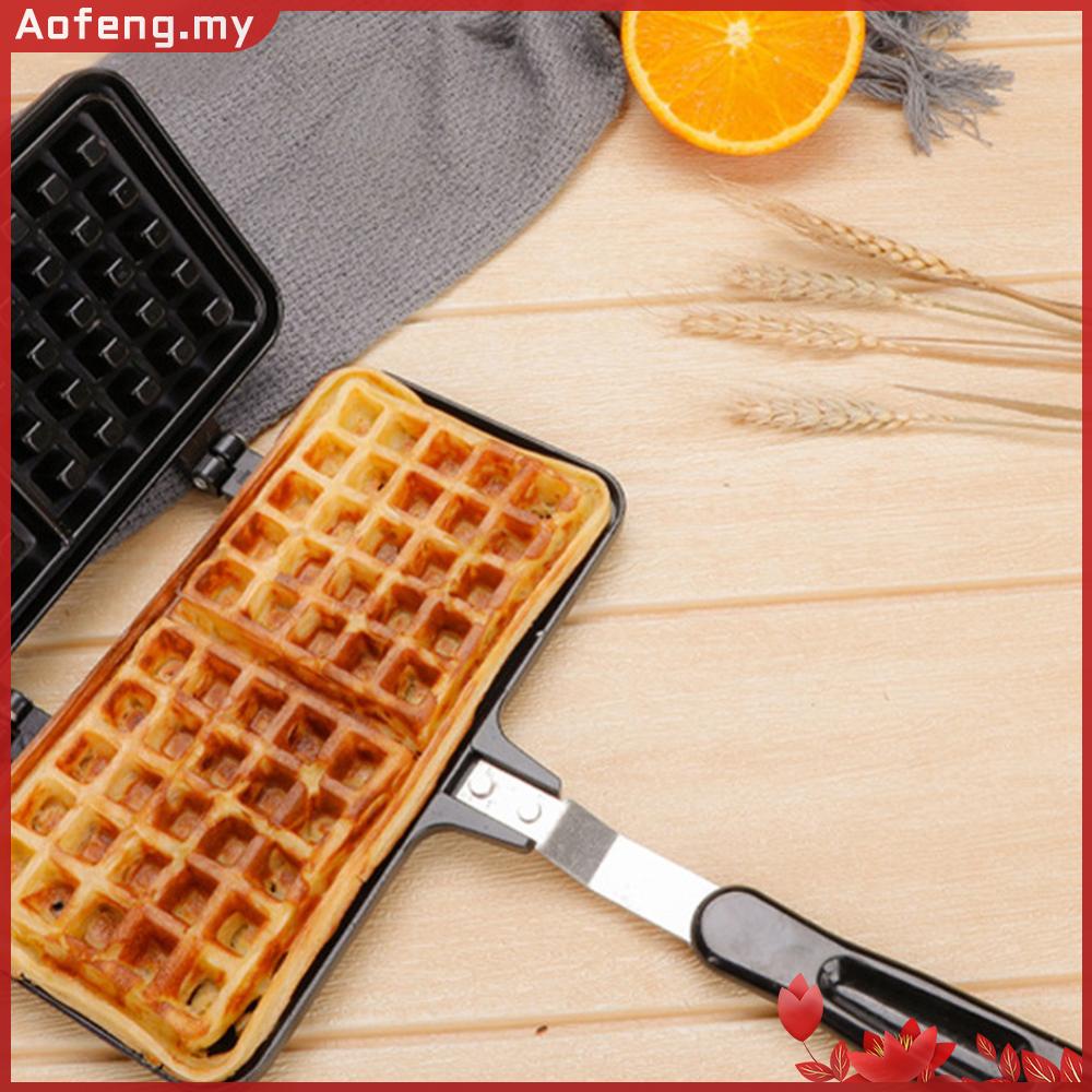 Aofeng 【High Quality】 Rectangle Stove Top Waffle Maker Pan NonStick