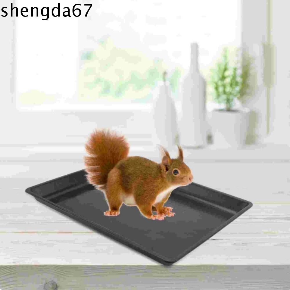SHENGDA Dog Cage Tray, Black Rectangle/Square Rabbit Cage Manure Tray