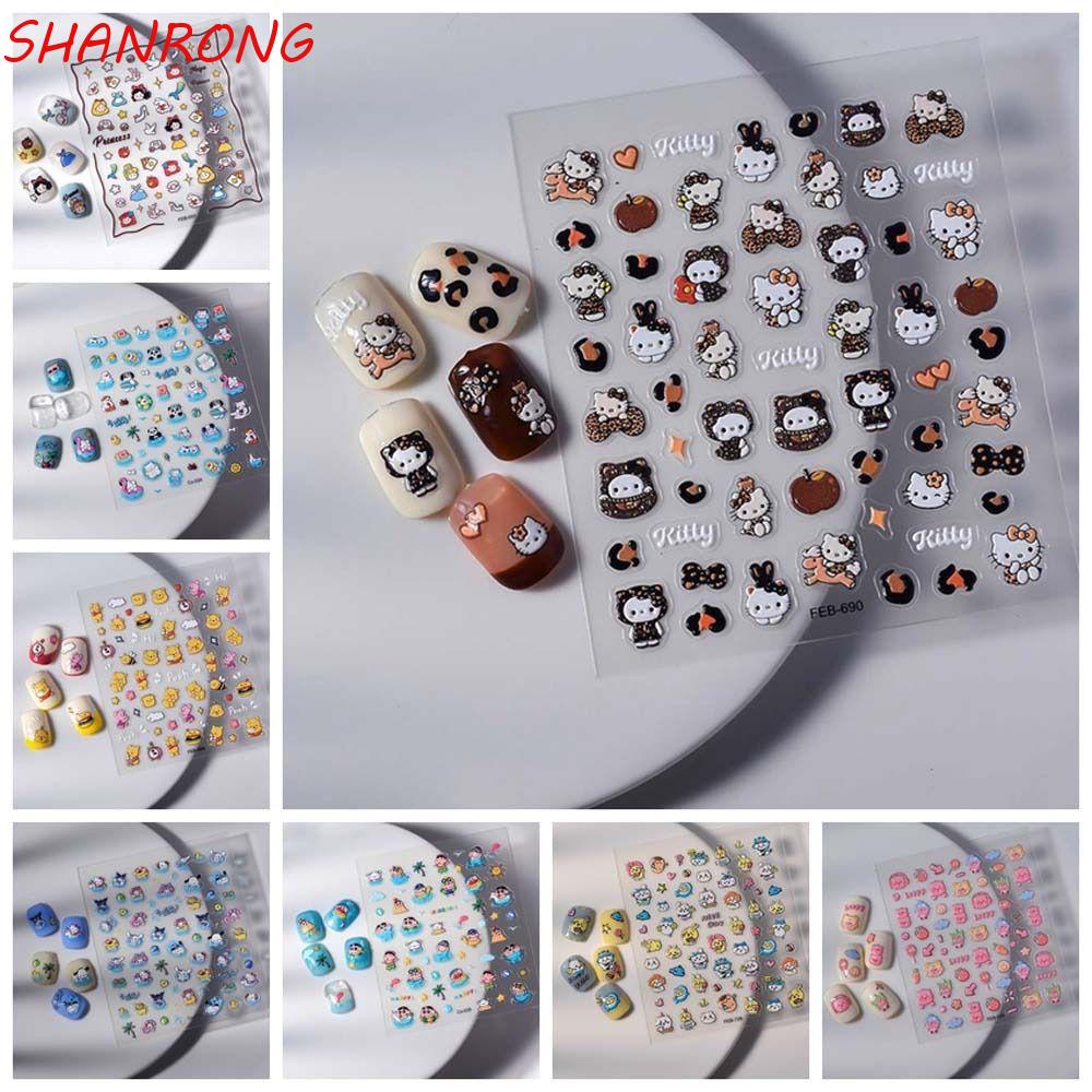 SHANRONG Cartoon Nail Stickers, Nail Supplies Manicure Ornaments ...