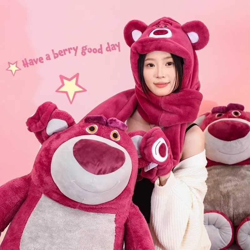 38cm Toy Story Lotso Huggin Bear Plush Toy Cartoon Anime Strawberry