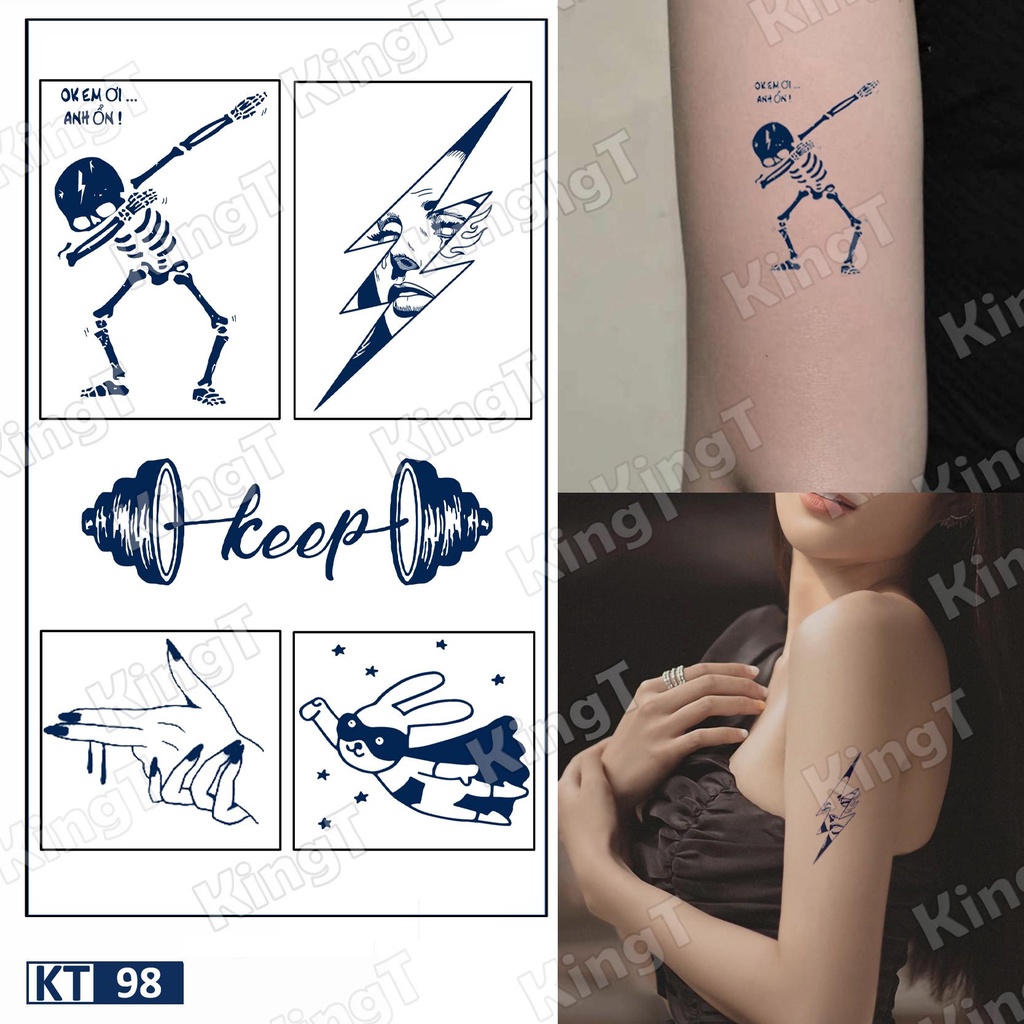 Xl [Art MINI Collection] Temporary Tattoo Stickers 15 Days Shopee