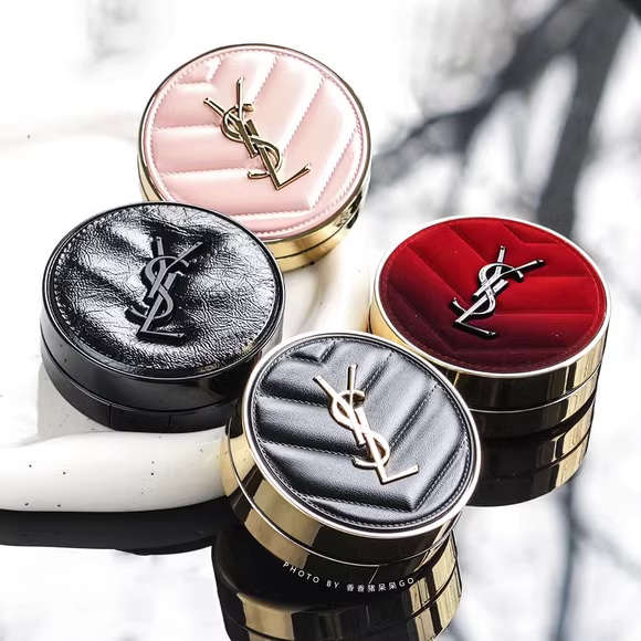 YSL Black Pink Leather Air Cushion Isolation