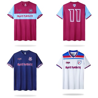 West Ham x Iron Maiden Away Soccer Retro Jersey