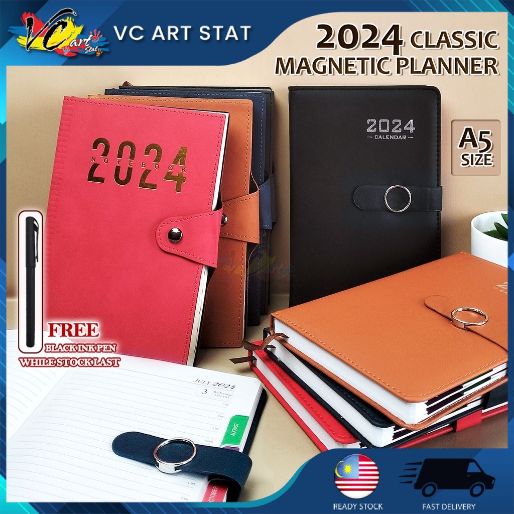 VC Art 2025 Classic Lock Daily Diary Planner A5 Size School