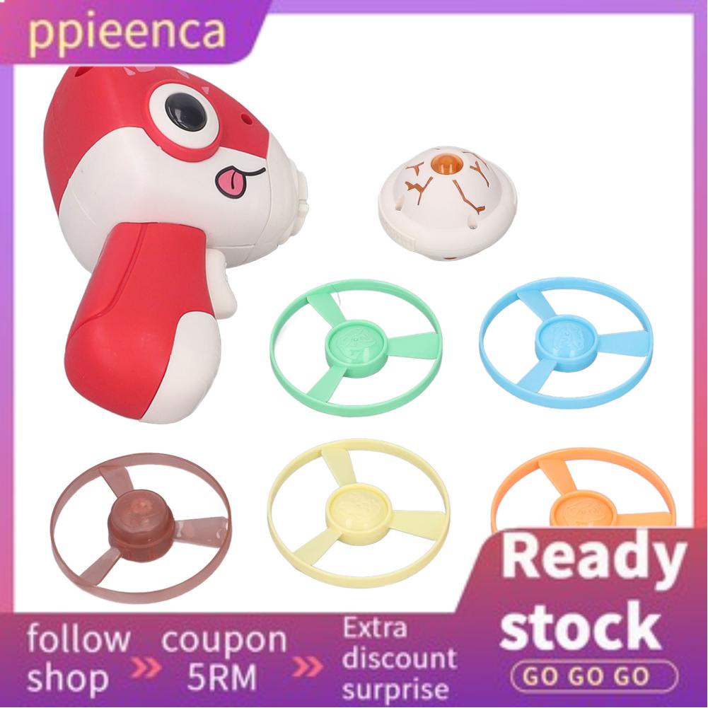 Ppieenca Kids Flying Disc Saucer Toy Colorful Gyroscope Light Rotating