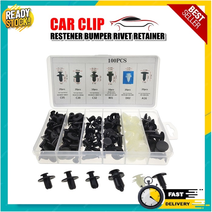 Car Body Retainer Auto Fasteners Plastic Clips Push Pin Rivet ...