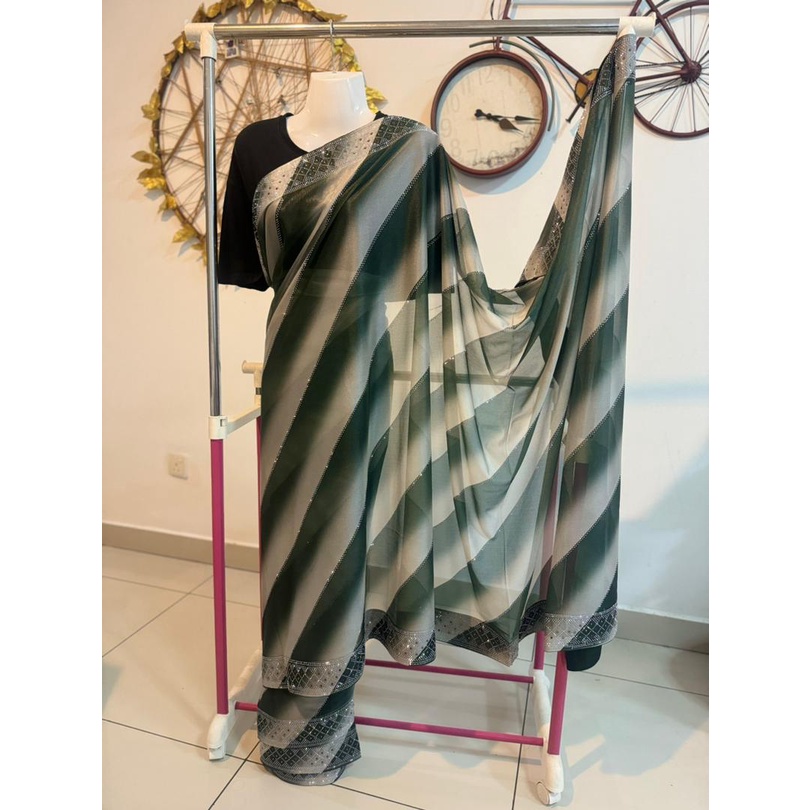 saree kerja batu geogit reka bentuk unik | Shopee Malaysia